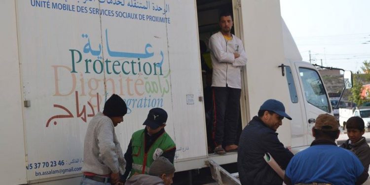 نشاط الوحدة المتنقلة لخدمة المشردين والاطفال بوضعية صعبة